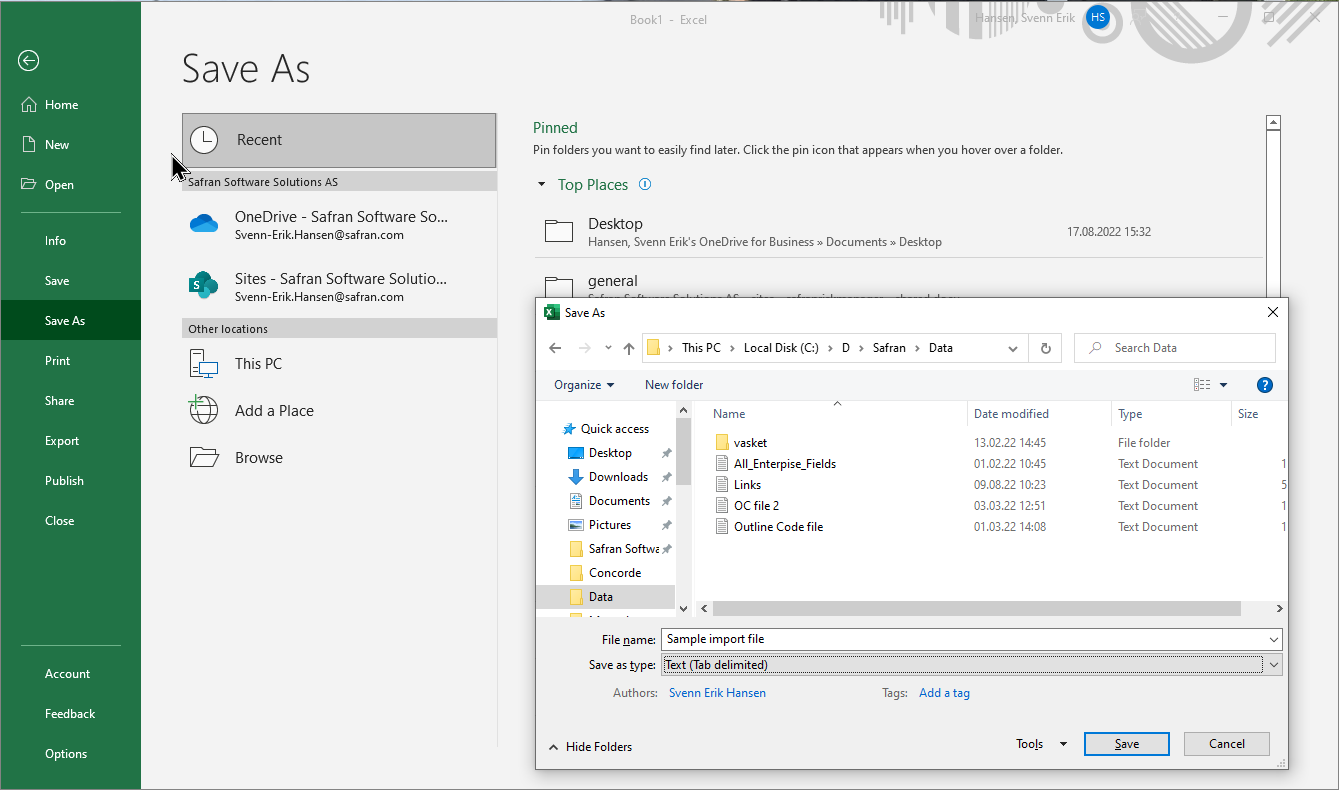 SP Import Formats Save As1