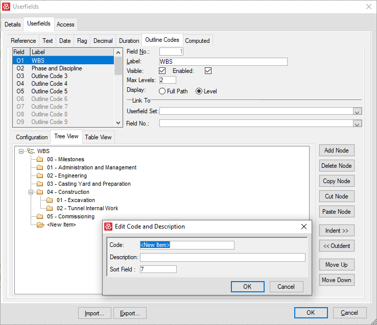 SP%20Outline%20codes%20Userfields%20WBS%20Edit%20Codes
