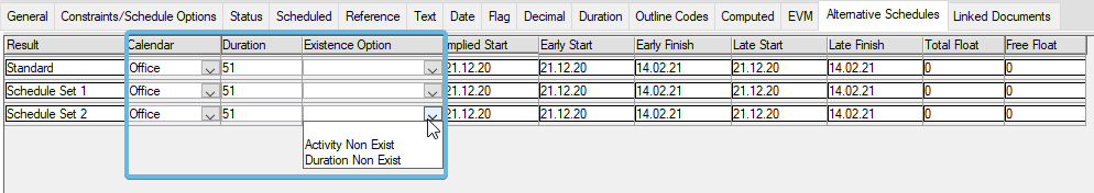 SP%20Project%20Control%20%20Alternative%20Schedules%20Existence%20Options