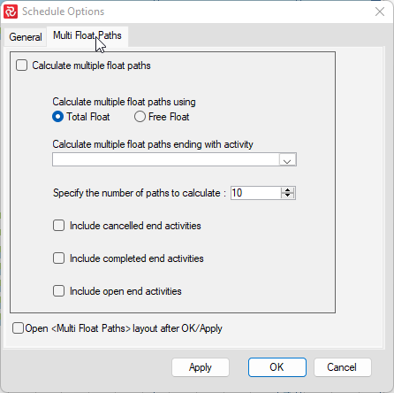 SP%20Project%20Control%20%20Multi%20Float%20Path%20Schdule%20Options