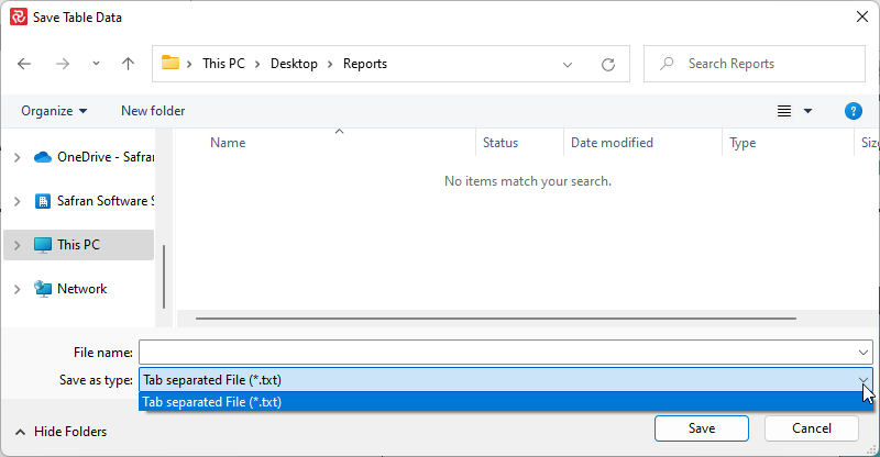 SP%20Saving%20Report%20Saving%20to%20tab%20separated%20text%20file