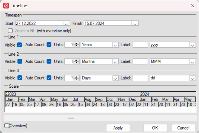 SP Timeline Window