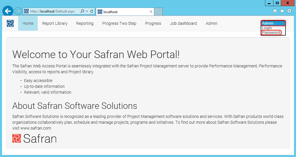 Login to Safran Web Access