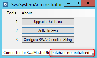 Creating a database for Safran Web Access