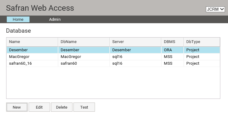 Safran Web Access Administration