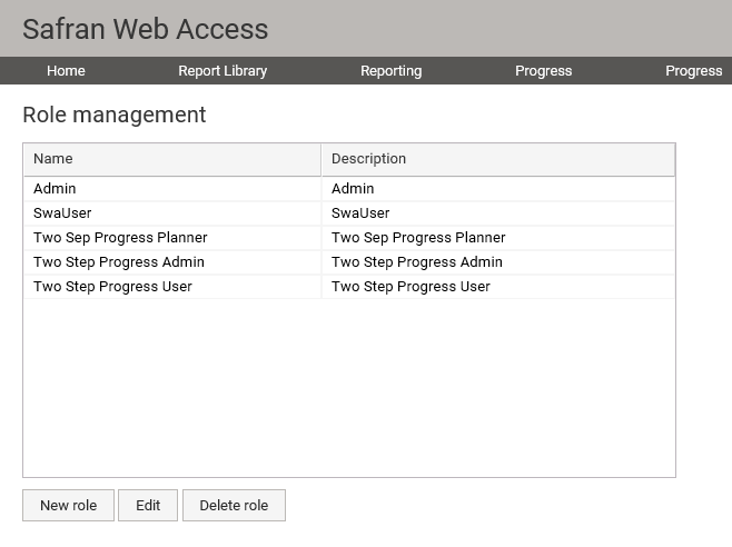 Safran Web Access Administration