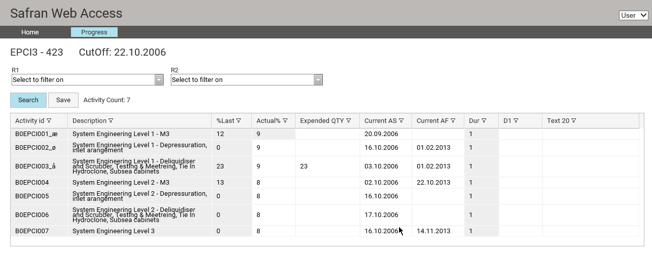 Two Step progressing in Safran Web Access