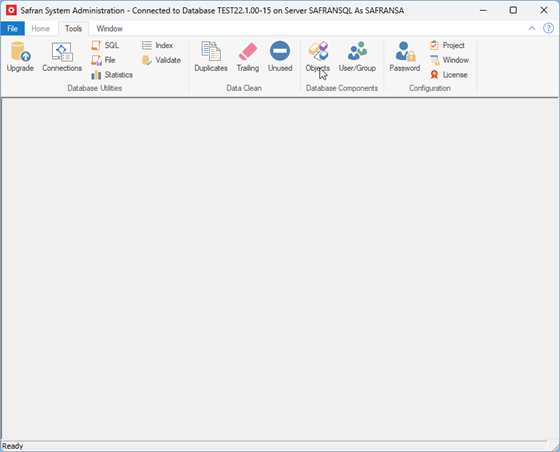 Safran Admin Tools Database Objects