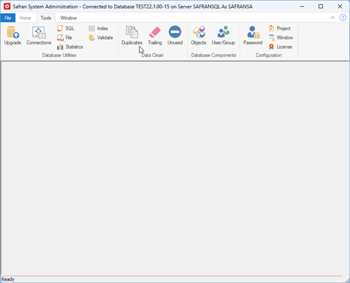 Safran Admin Tools Listed Database Remove Duplicates