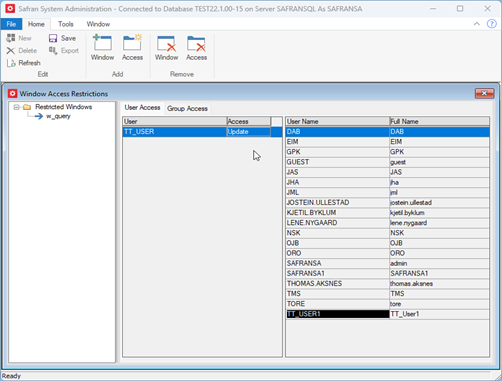 Safran Admin Tools Restricted Windows