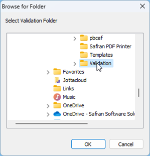Safran Admin Tools Validation Folder