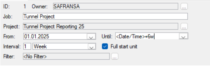 Safran DRU Job Data Single Job