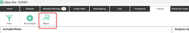 Create a Safran Risk report.
