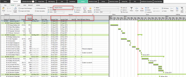 The Safran Risk Import Check Layout
