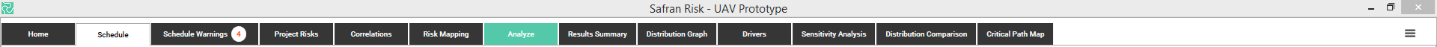 Ribbon menu for Safran Risk