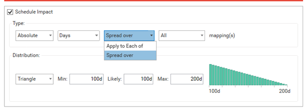 Configuration options for the Advanced impact settings.
