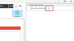 Option to enable the advanced impact settings.