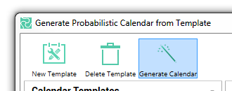 Interface for generating a probabilistic calendar.