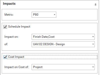 Safran Risk Sensitivity Analysis Impact pane Options