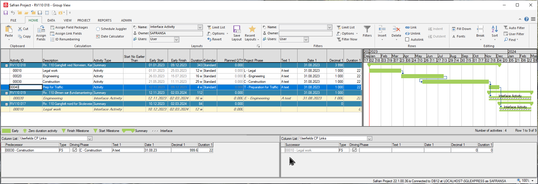 Sp Project group Column List Userfields CP Links