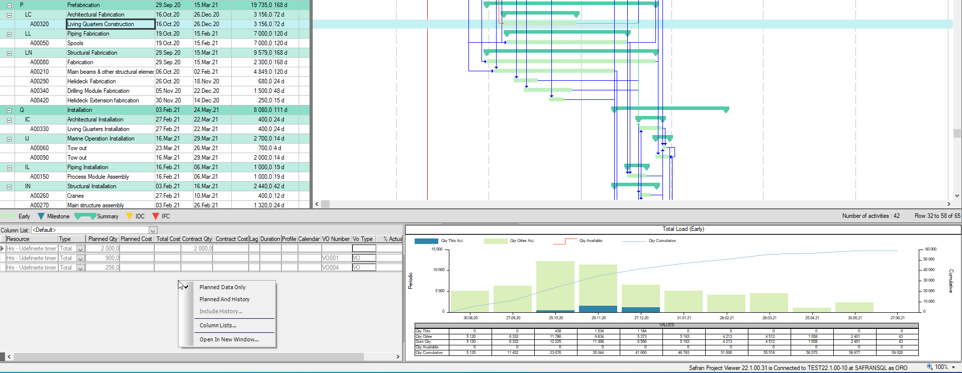 Viewer Barchart Editor Short Cut Resources Information