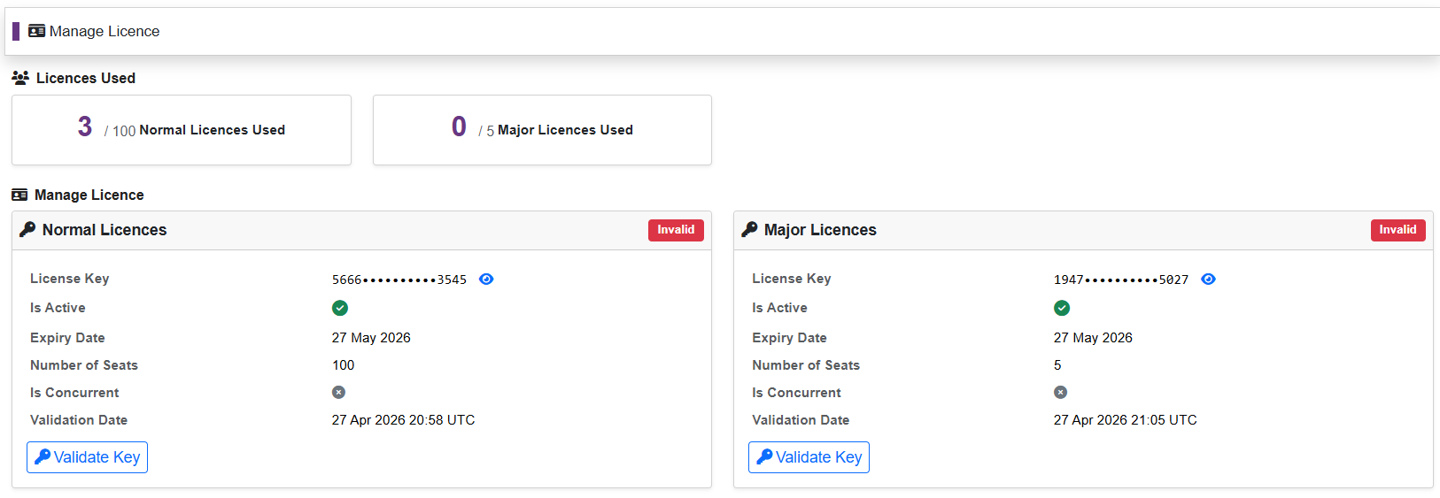 access-manage-licence