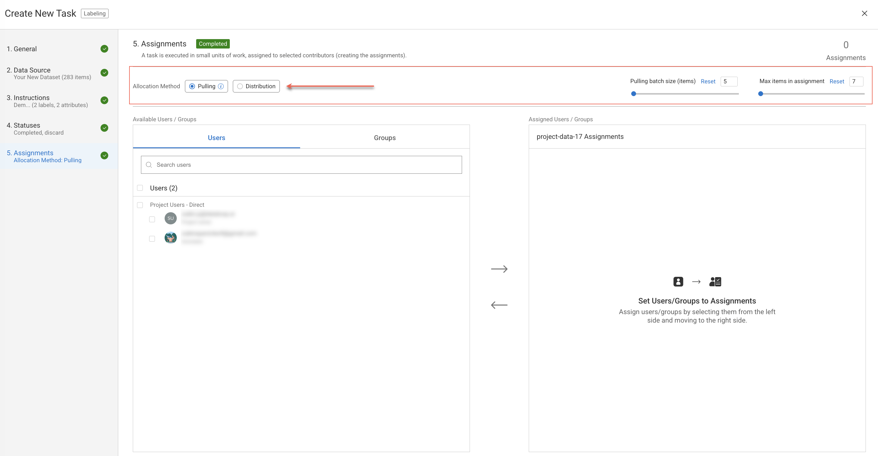 Tasks Overview