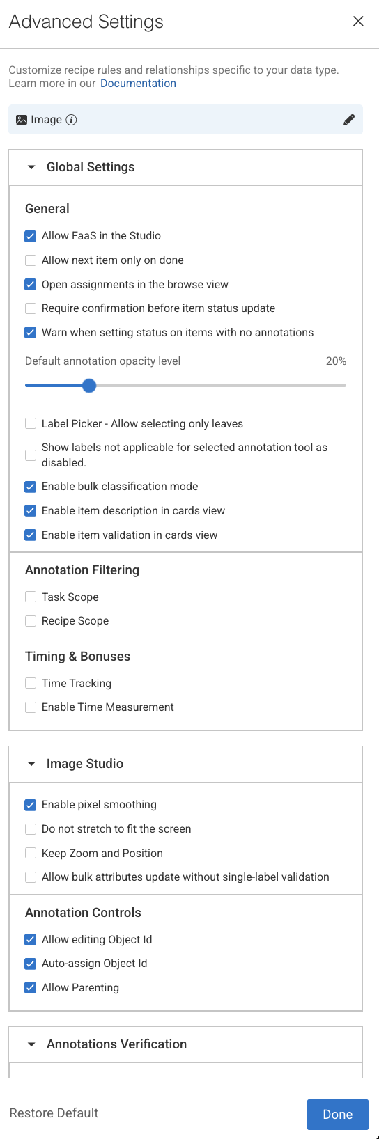 Advanced Settings