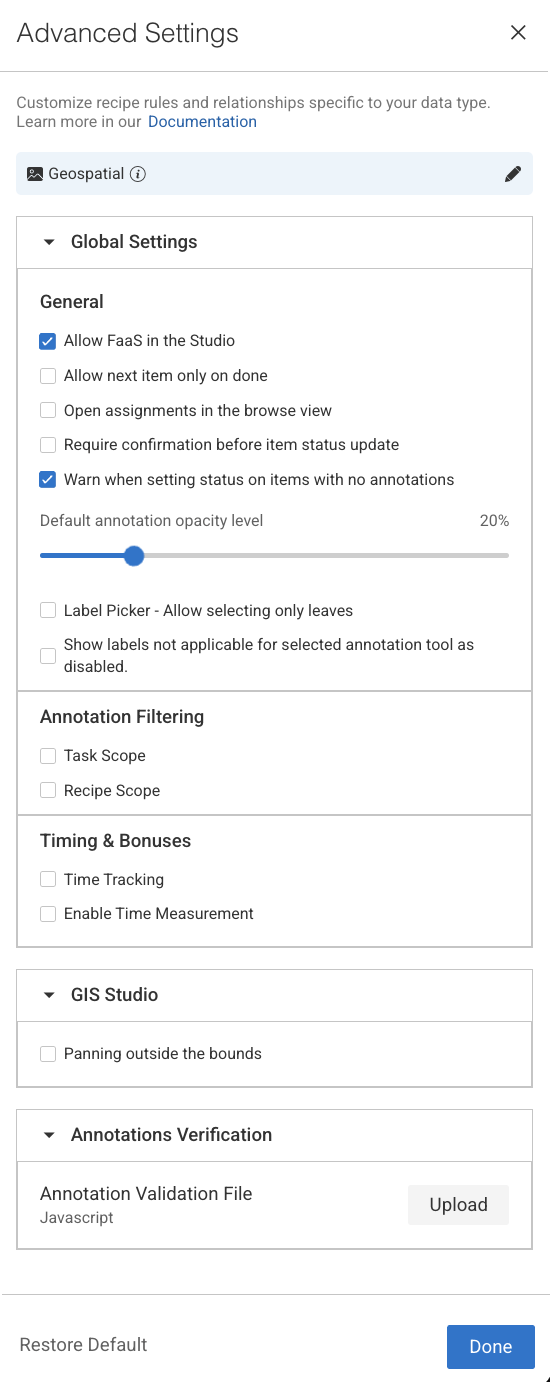 Advanced Settings