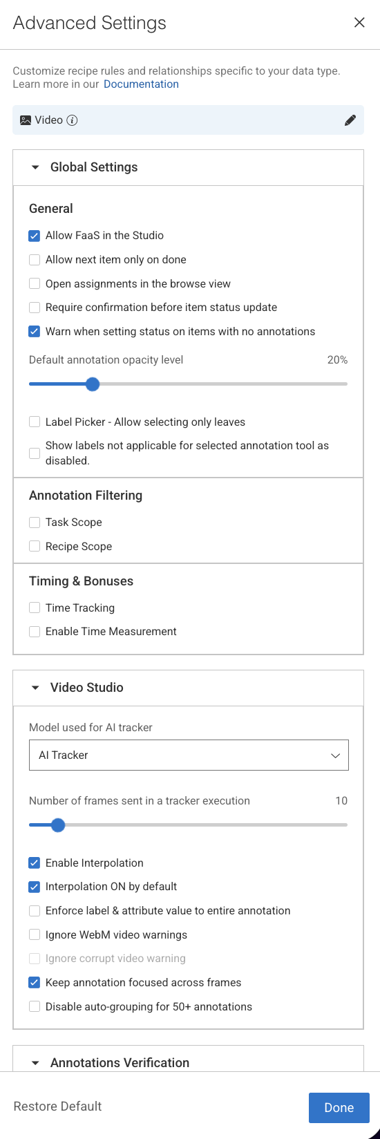 Advanced Settings