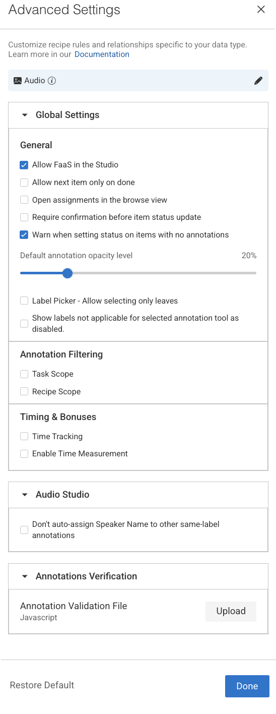 Advanced Settings