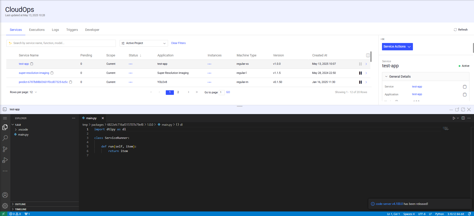 Service Debugging (VS Code)