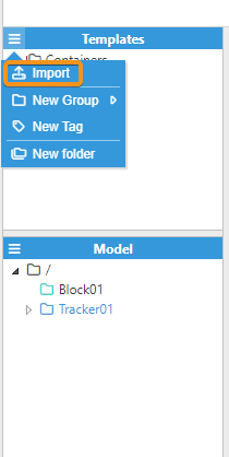 Figure 23- Importing templates