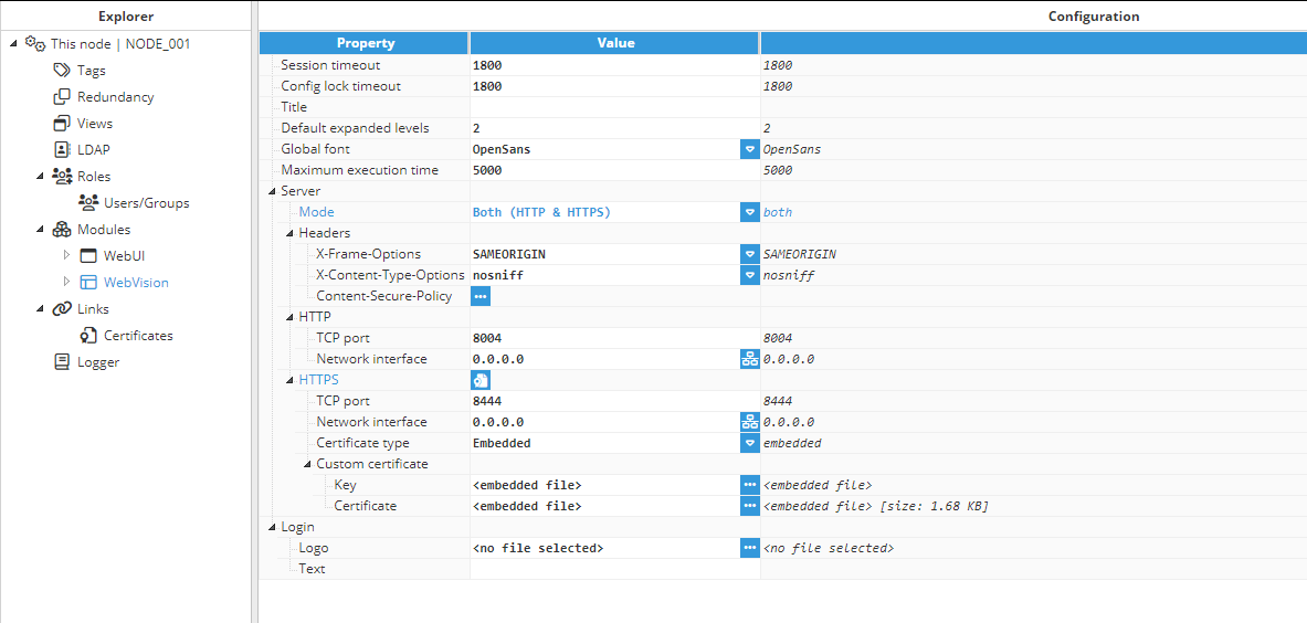 WebVisionConfig