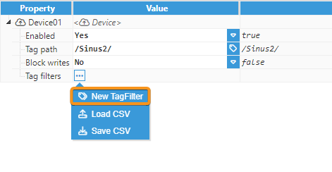Figure 29- Create a new tag filter(1)