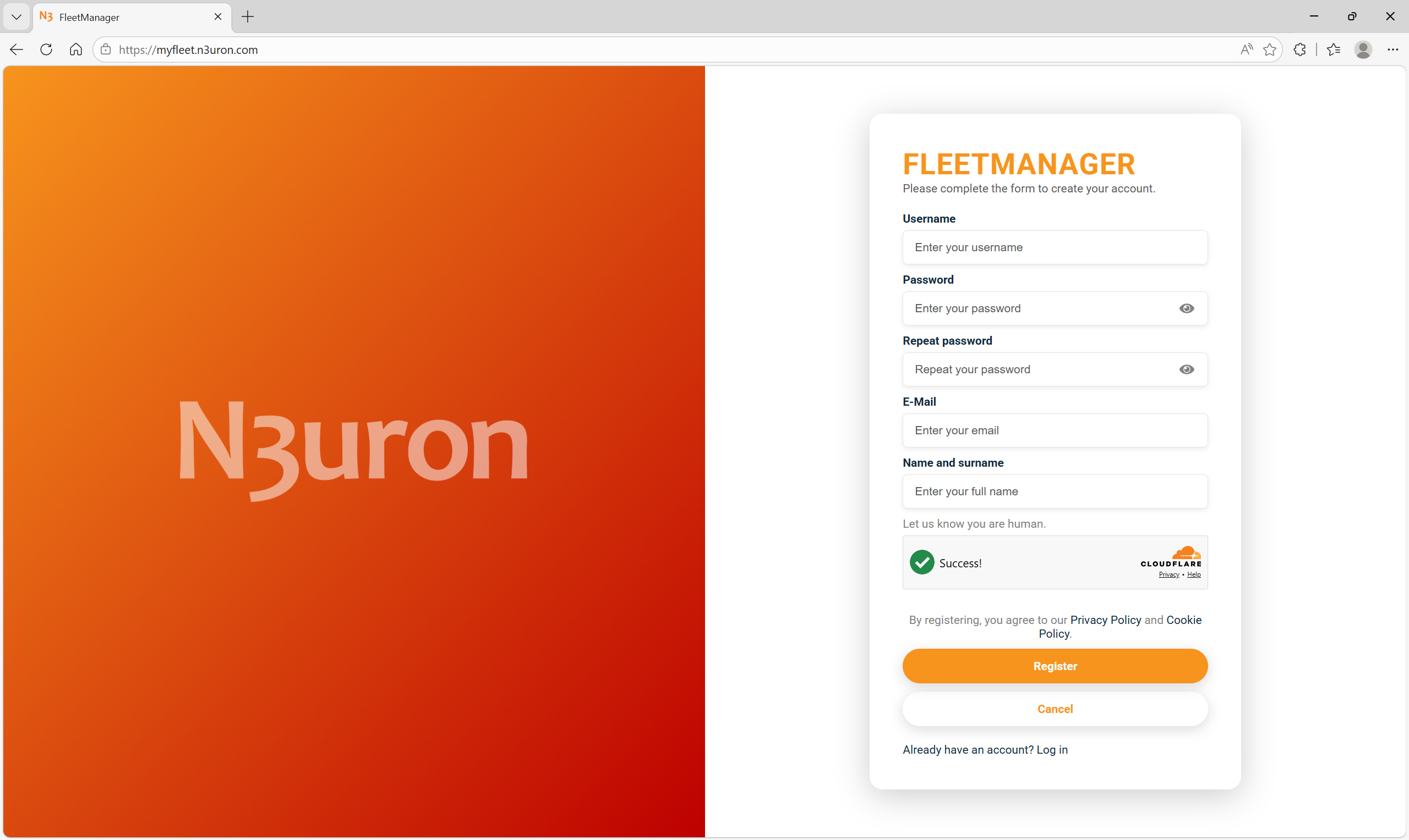 FleetManager SignUp
