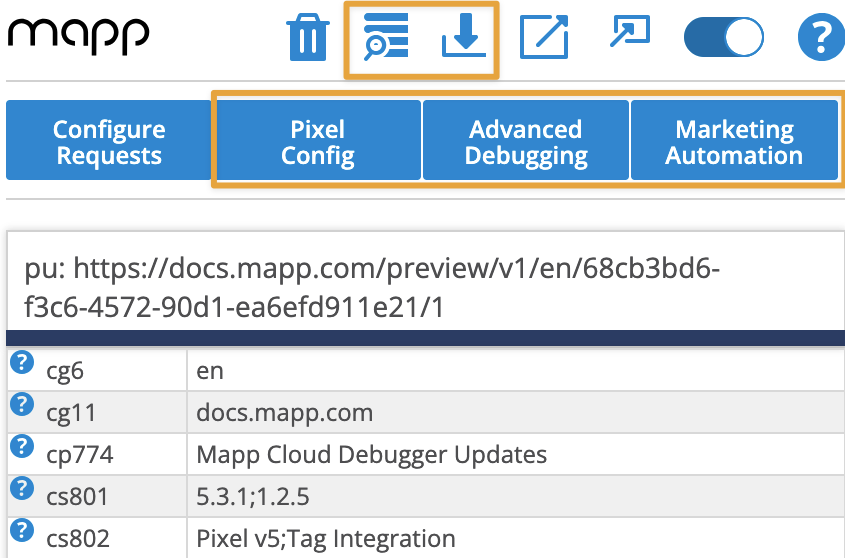 Debugger Tabs & Options