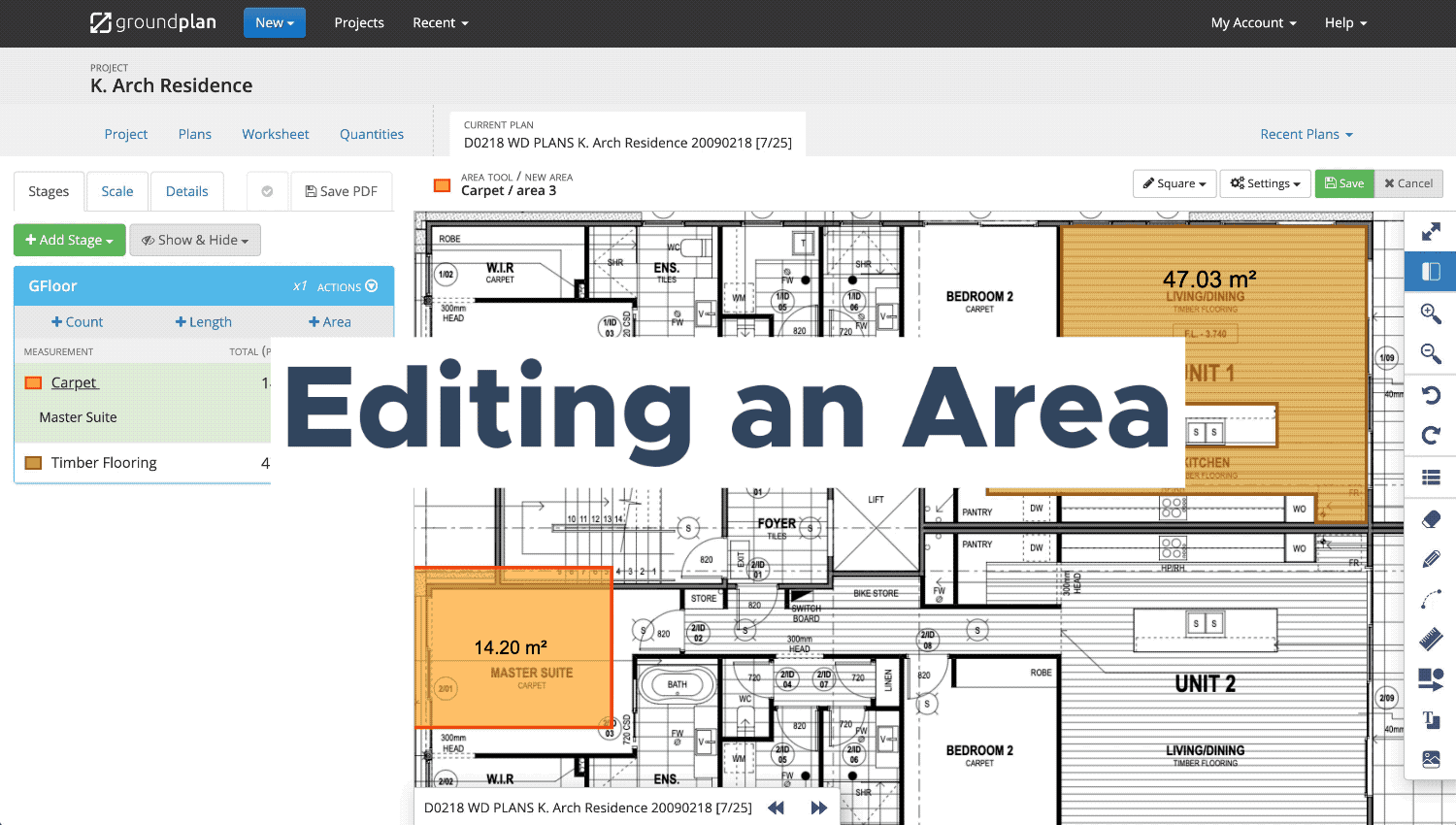 Editing an Area v9.12