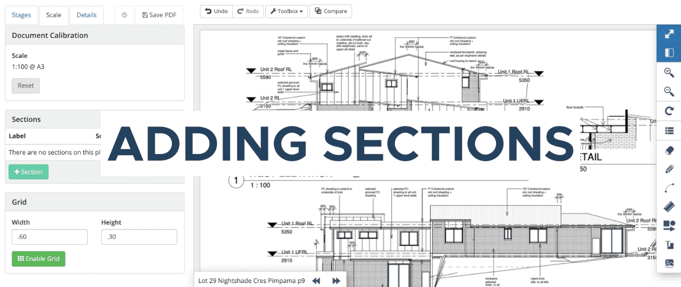 GP V8.39 - SETTING PLAN SCALE - Adding Sections