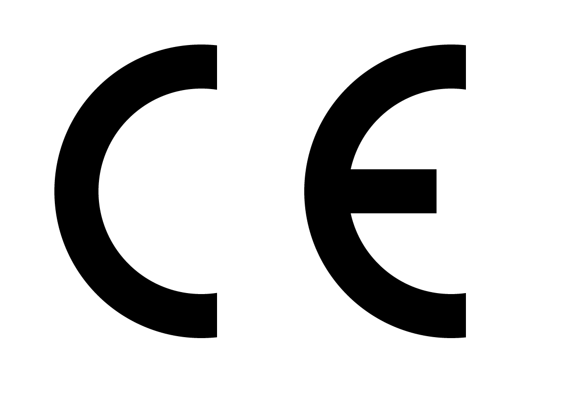 The image displays the letters 'C' and 'E' prominently, representing a certification mark.