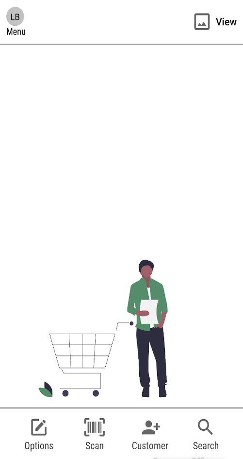 A person standing with a shopping cart  Description automatically generated