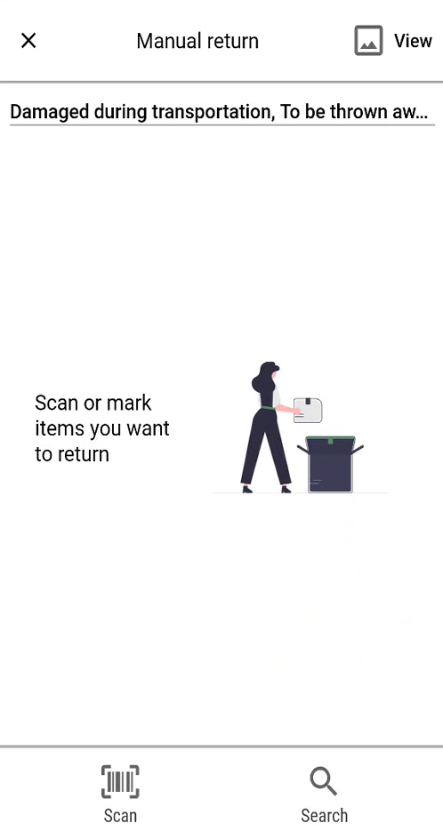 A person standing next to a trash can  Description automatically generated