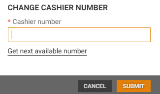 A screenshot of a cashier number  Description automatically generated