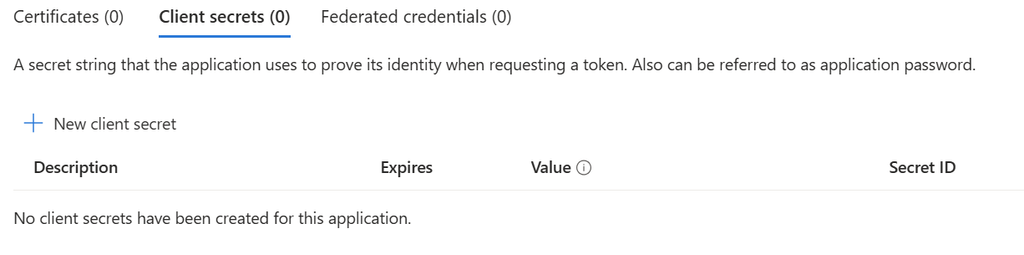 New Client Secret