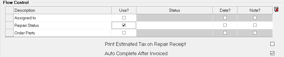 How to Set Repair Defaults