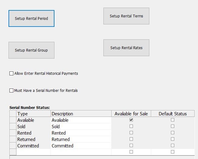 How to Set up Rental Periods
