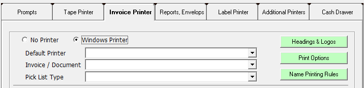 How to Set up Invoice Printer