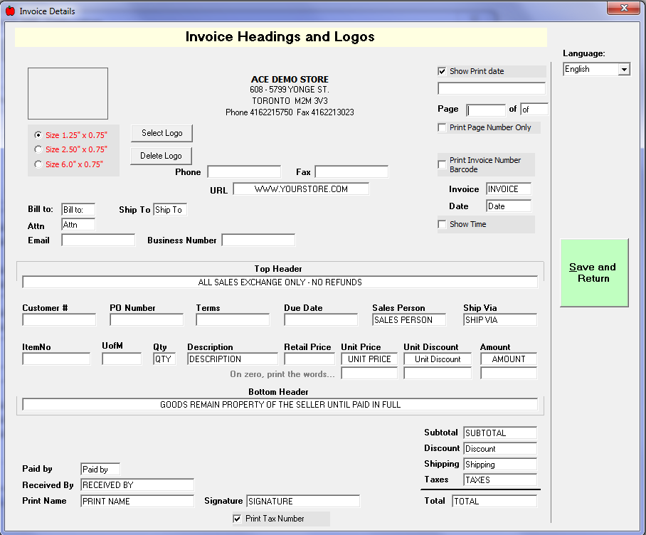 How to Set up Invoice Printer