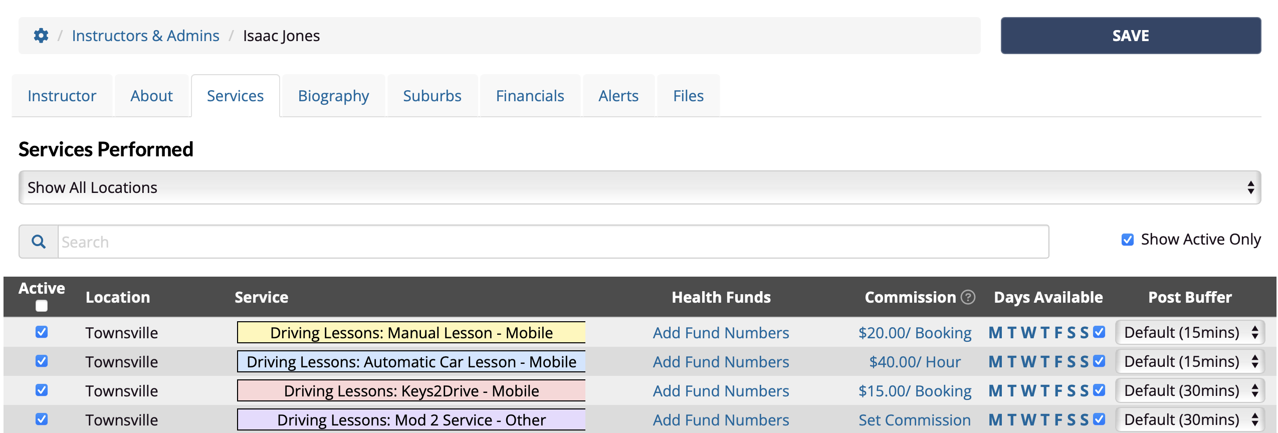 Add fund number to staff