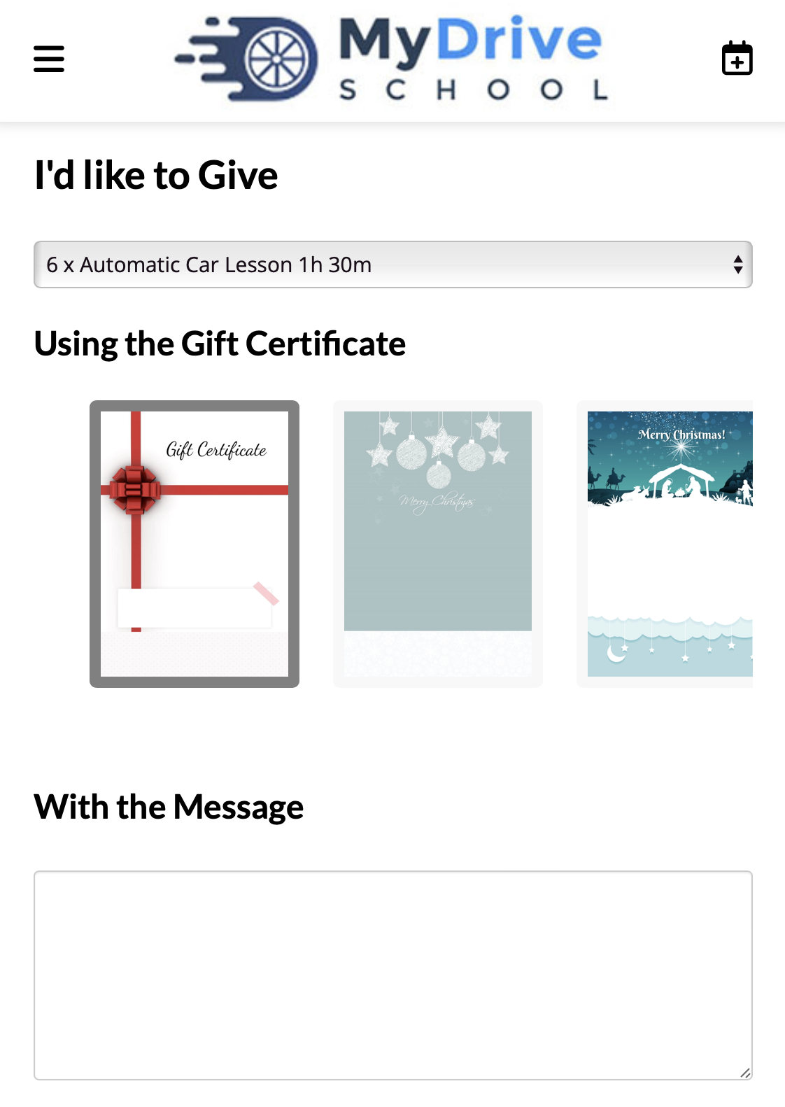 Customer gifting voucher 2 mobile - gift details